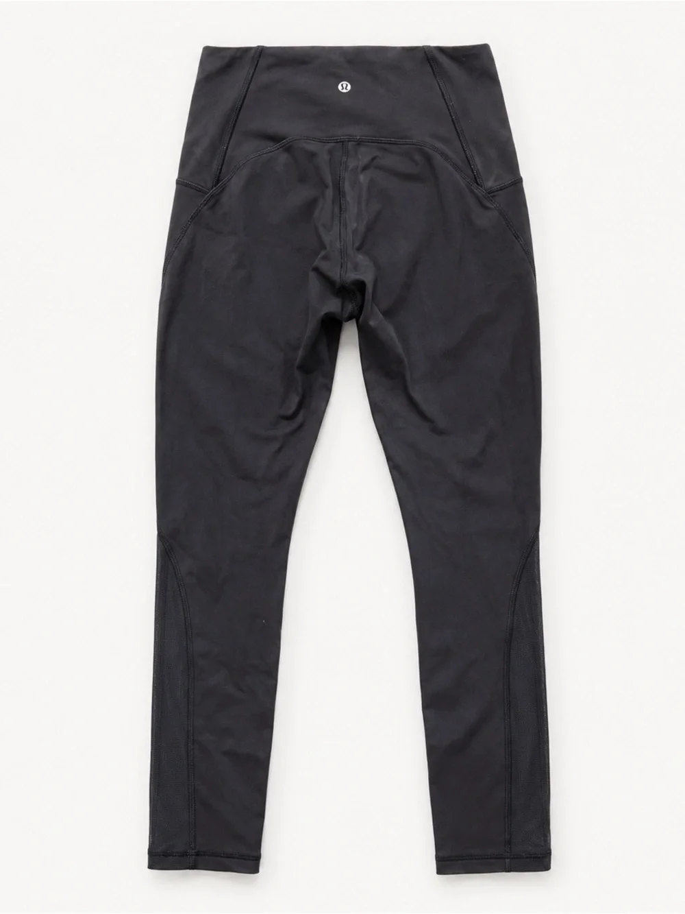 lululemon athletica women’s Black WonderUnder mesh panel 7/8 legging